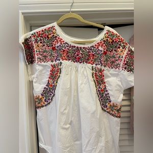 Madewell Floral Embroidered Top